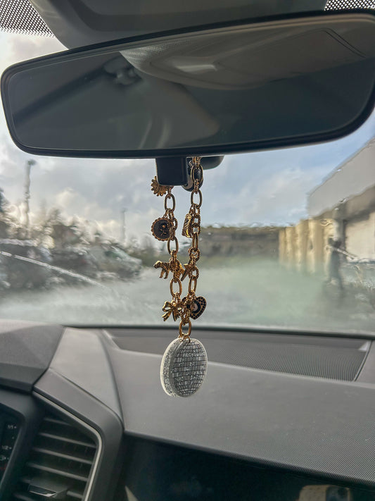 Chaîne de rétroviseur / Grigri de voiture avec charms