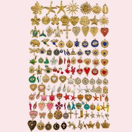 Collier à charms chaîne dorée à personnaliser