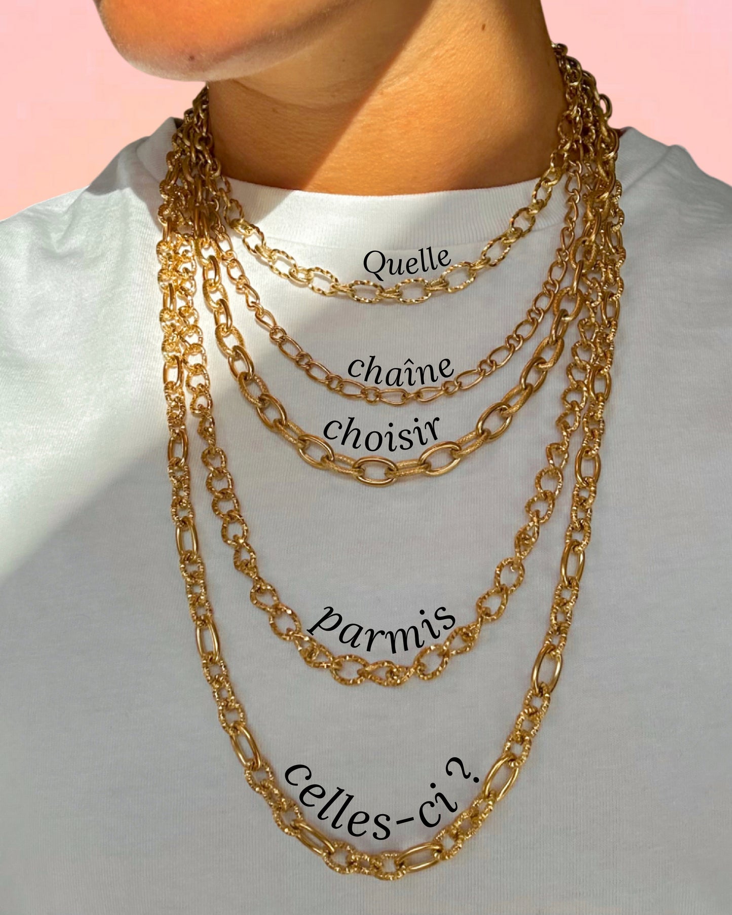 Collier chaîne dorée à personnaliser
