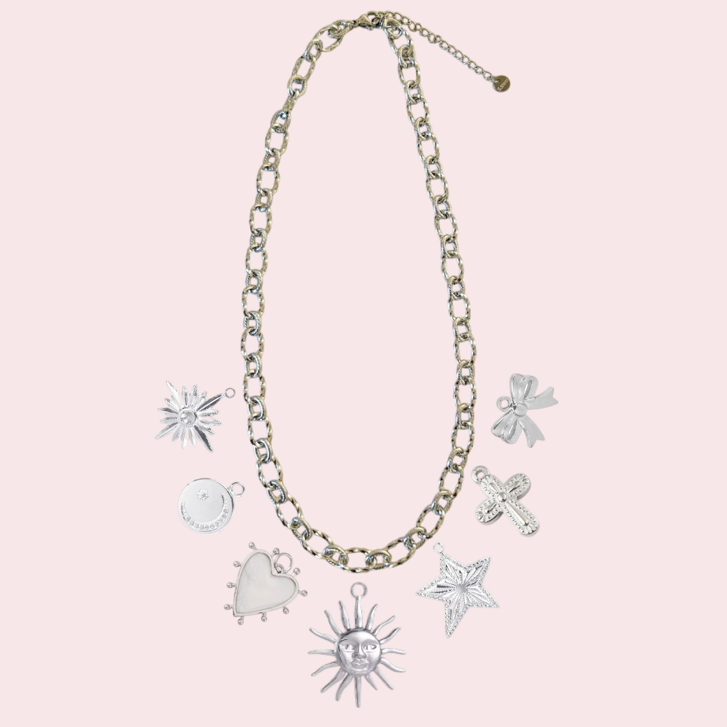 Collier charms argenté personnalisable
