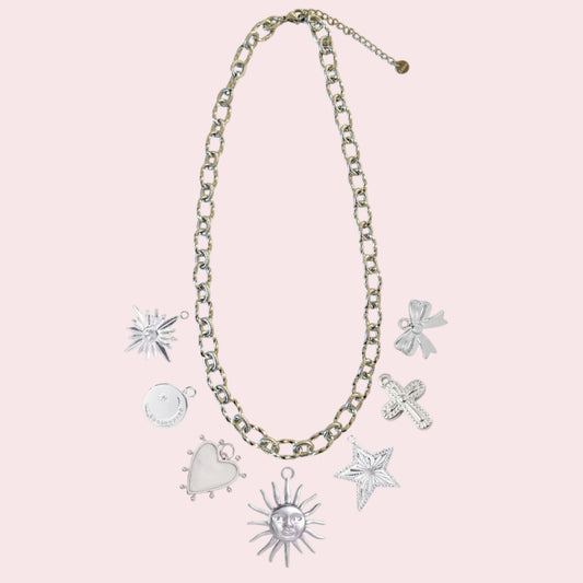 Collier charms argenté personnalisable