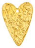 Charm Cœur martelé allongé