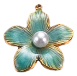 Charm Fleur turquoise perle