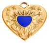 Charm Cœur étoilé bleu