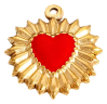 Charm Cœur rayonnant rouge
