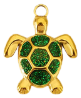Charm Tortue strass verte