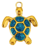 Charm Tortue strass bleue