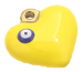 Charm Cœur bombé jaune