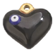 Charm Cœur bombé noir