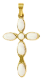 Charm Croix émail blanc
