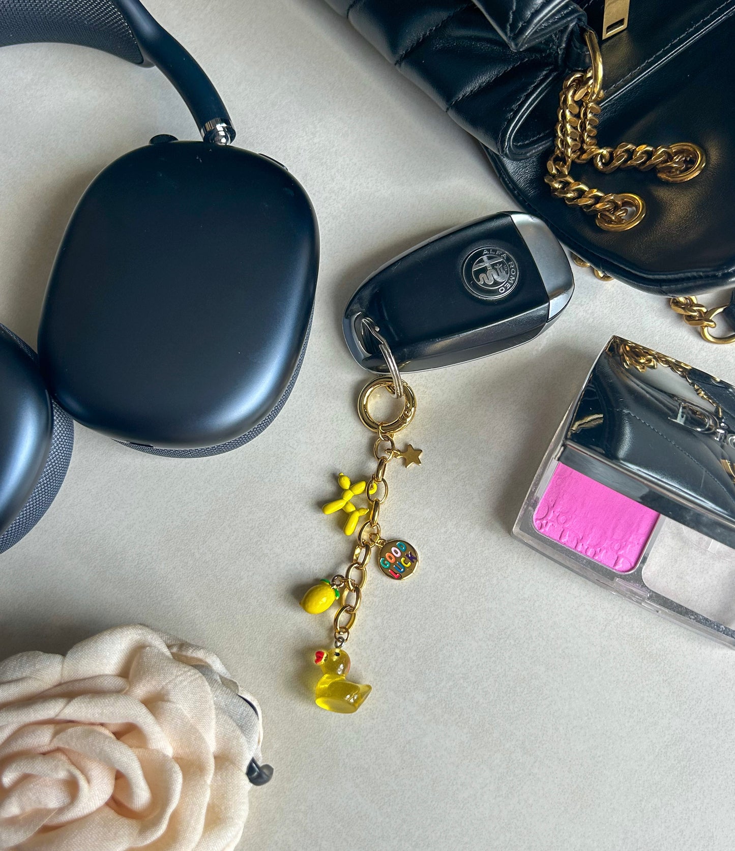 Porte-clés charms canardement stylé