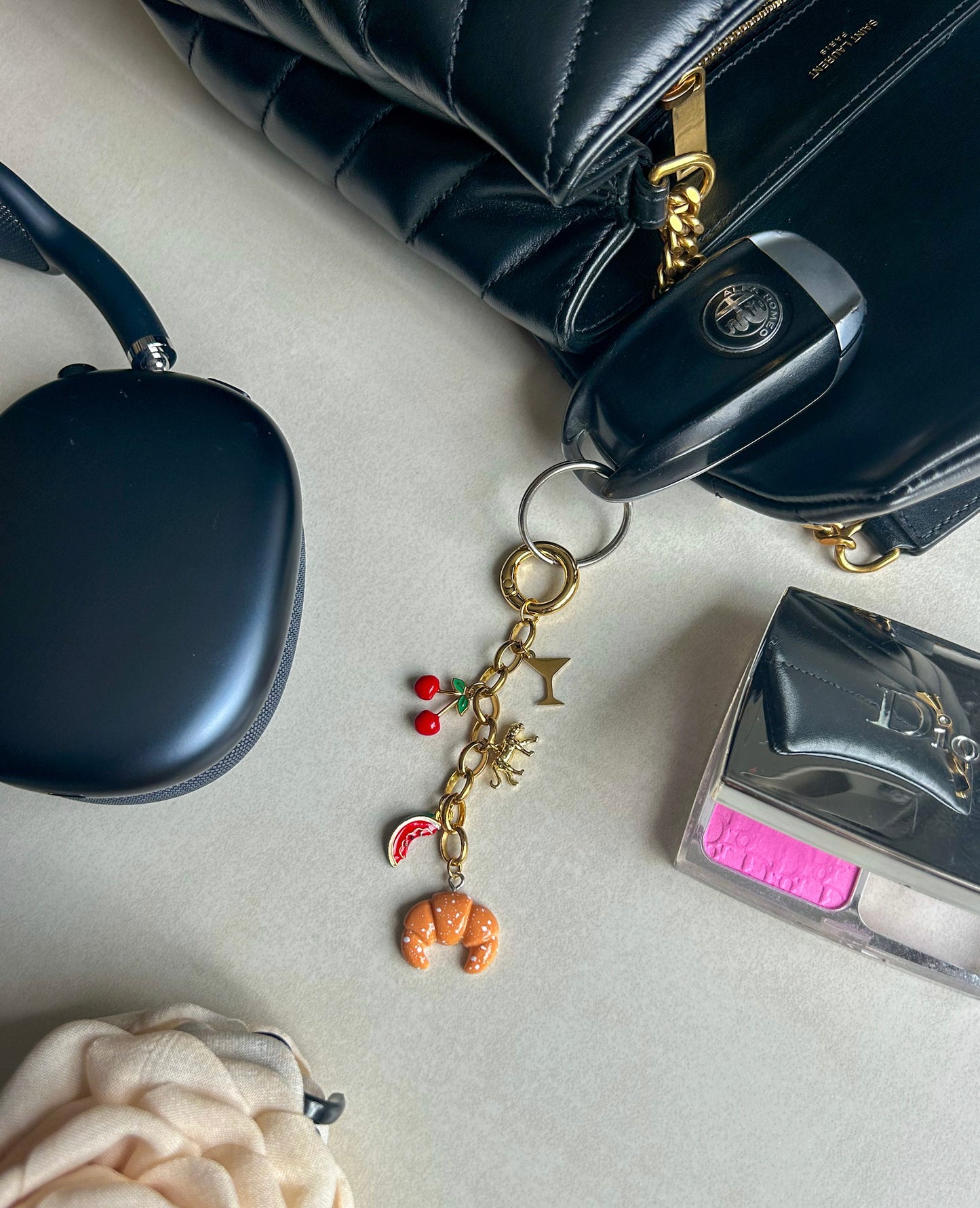 Porte-clés charms Oui Oui Croissant