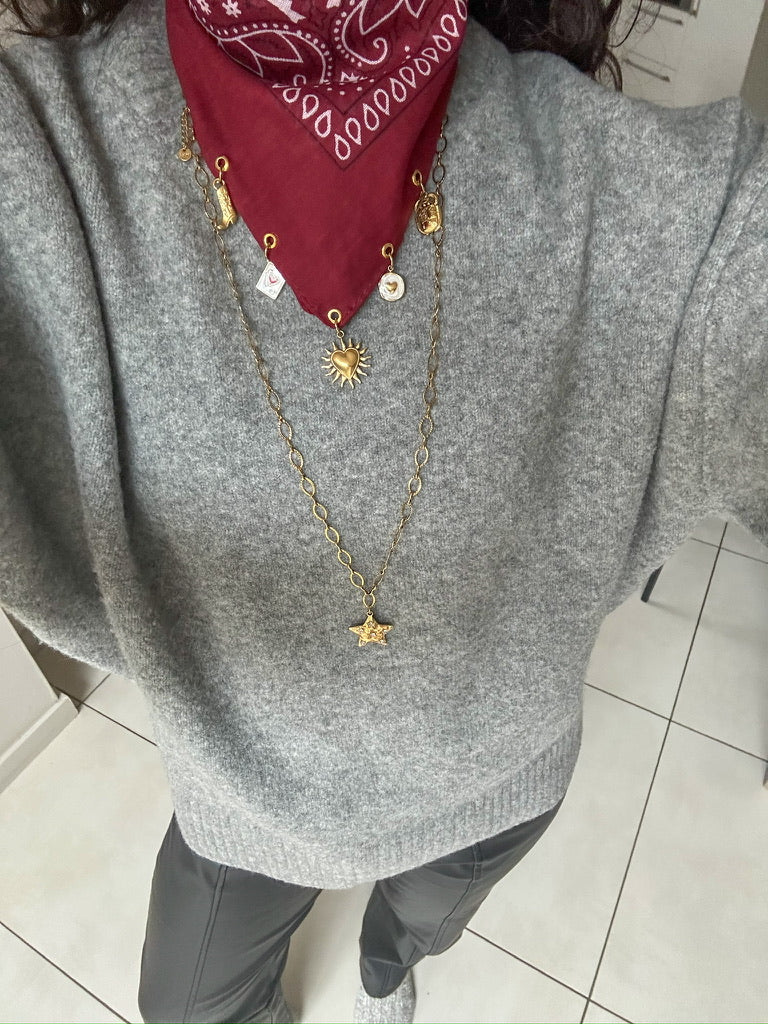 Bandana en coton – personnalisable avec charms