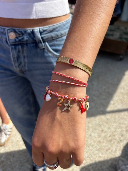 Bracelet cordon à personnaliser avec charms
