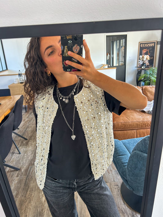 Collier sautoir argenté à personnaliser