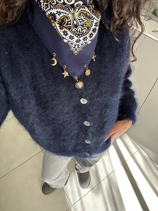 Bandana en coton – personnalisable avec charms