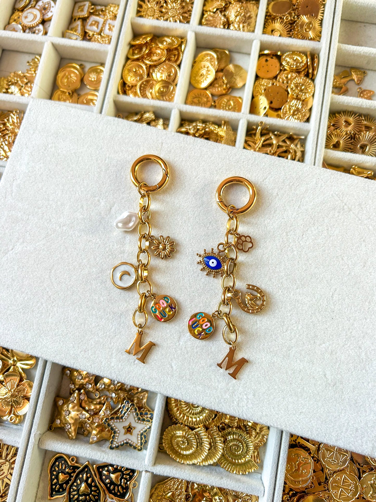 Porte clés à personnaliser avec charms