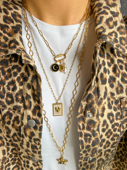 Collier avec anneau à charms modulable