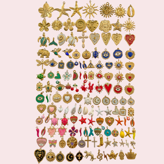 Collier à charms chaîne dorée à personnaliser