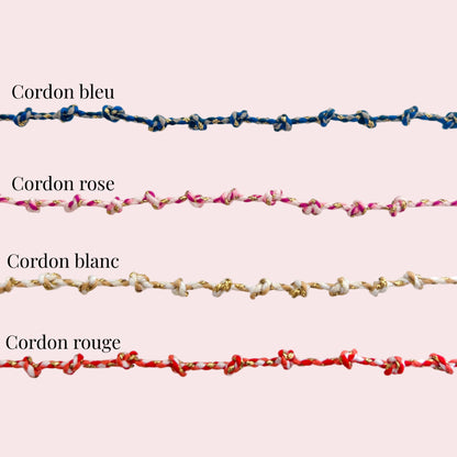 Colliers charms sur cordon coloré à personnaliser