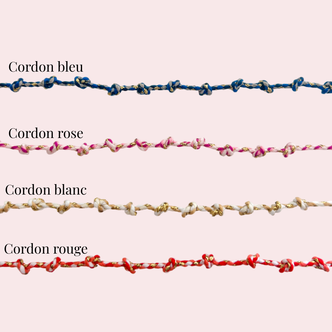 Bracelet cordon à personnaliser avec charms
