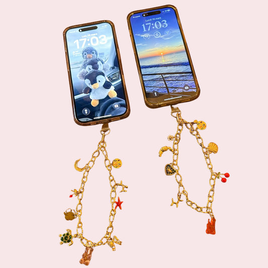 Chaîne de téléphone personnalisable – Bijou de téléphone avec charms