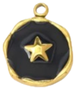 Charm Médaille étoile noire