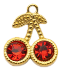 Charm Cerises rouges strass