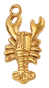 Charm Petit homard doré