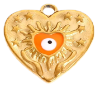 Charm Cœur étoilé œil orange