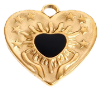 Charm Cœur étoilé noir