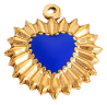 Charm Cœur rayonnant bleu