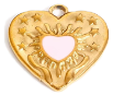 Charm Cœur étoilé rose