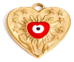 Charm Cœur étoilé œil rouge