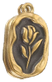 Charm Ovale tulipe noir