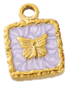 Charm Papillon carré lilas