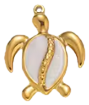 Charm Tortue nacrée blanche