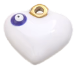 Charm Cœur bombé blanc