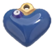 Charm Cœur bombé bleu