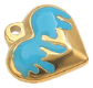 Charm Cœur coulant bleu