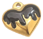 Charm Cœur coulant noir