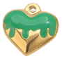 Charm Cœur coulant vert