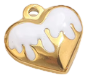 Charm Cœur coulant blanc