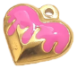 Charm Cœur coulant fuchsia