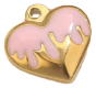 Charm Cœur coulant rose pâle
