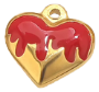 Charm Cœur coulant rouge