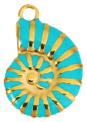 Charm Ammonite turquoise