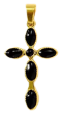 Charm Croix émail noir
