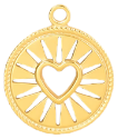 Charm Médaille cœur ajourée