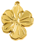 Charm Fleur dorée bombée